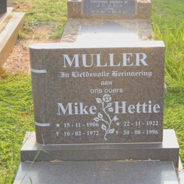 MULLER Mike 1906-1972 &amp; Hettie 1922-1996