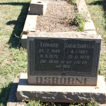 OSBORNE Edward 1889-1970 &amp; Sarah Isabella 1897-1970