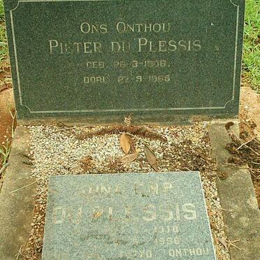 PLESSIS Pieter, du 1906-1965  &amp; Anna E.M.P. 1910-1998