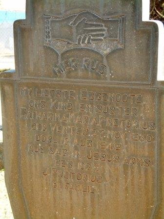 PRETORIUS Catharina Maria nee VENTER 1930-1945