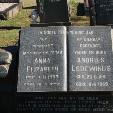 PRETORIUS Andries Lodewikus 1891-1969 &amp; Anna Elizabeth 1893-1964
