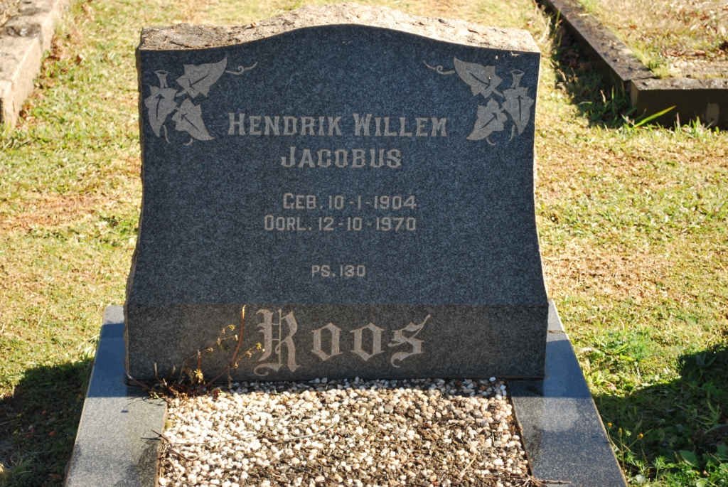 ROOS Hendrik Willem 1904-1970