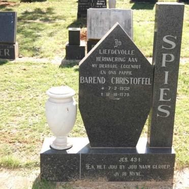 SPIES Barend Christoffel 1932-1979
