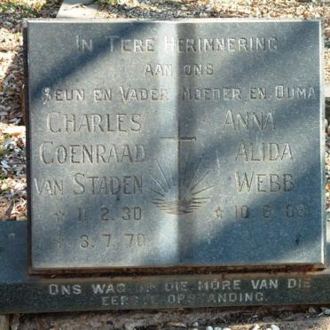 STADEN Charles Coenraad, van 1930-1970 :: WEBB Anna Alida ??--