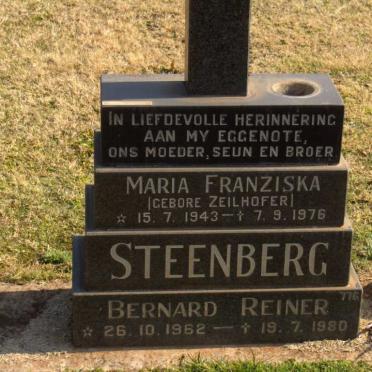 STEENBERG Bernard Reiner 1962-1980 &amp; Maria Franziska ZEILHOFER 1943-1976