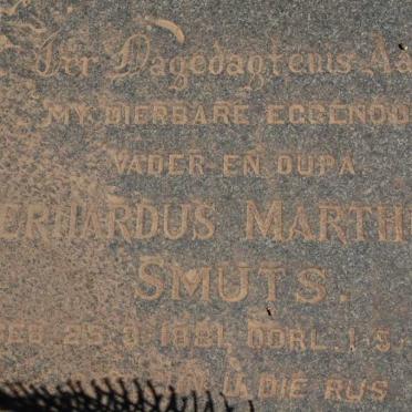 SMUTS Gerhardus Marthunis 1884-1965
