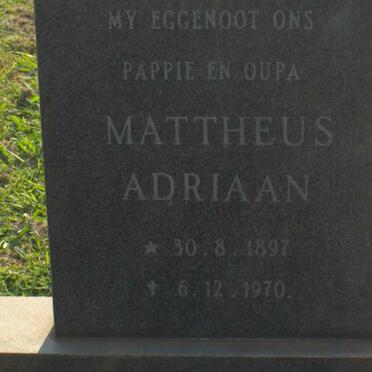 SWANEPOEL Mattheus Adriaan 1897-1970