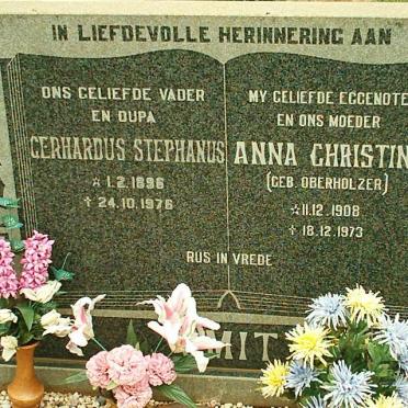 SMIT Gerhardus Stephanus 1896-1976 &amp; Anna Christina OBERHOLZER 1908-1973