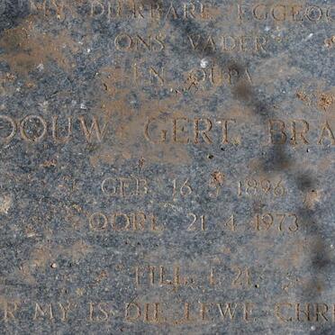 TONDER Douw Gert Brand, van 1896-1973