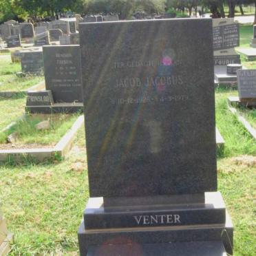 VENTER Jacob Jacobus 1926-1979