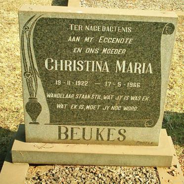 BEUKES Christina Maria 1922-1966