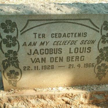 BERG Jacobus Louis, van den 1928-1966