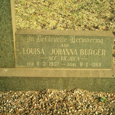 BURGER Louisa Johanna nee VILJOEN 1937-1969
