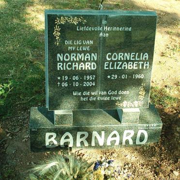 BARNARD Norman Richard 1957-2004 &amp; Cornelia Elizabeth 1960-