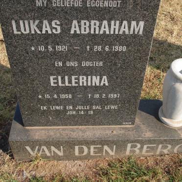 BERG Lukas Abraham, van den 1921-1980 :: BERG Ellerina, van den 1958-1997