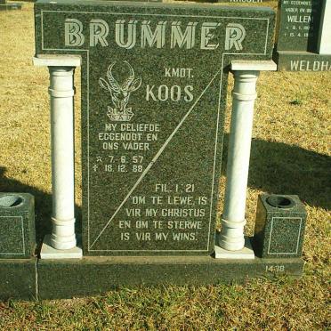 BRUMMER Koos 1957-1988