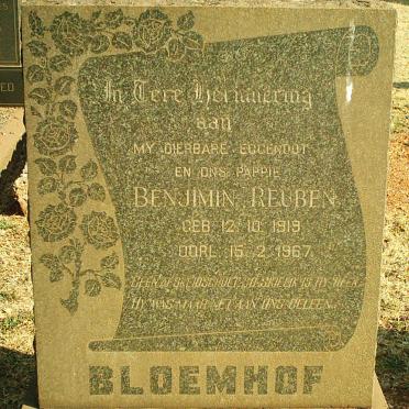 BLOEMHOF Benjamin Reuben 1919-1967