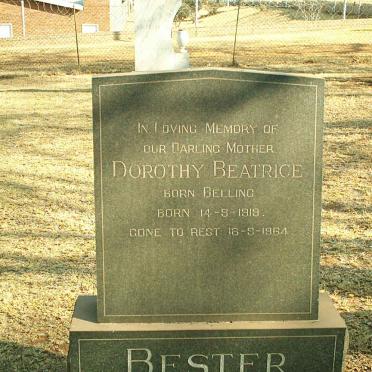 BESTER Dorothy Beatrice nee BELLING 1919-1964
