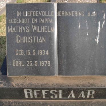 BEESLAAR Mathys Wilhelm Christian 1934-1979