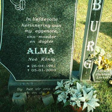 BURG Alma nee KONIG 1961-2003