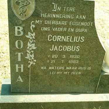 BOTHA Cornelius Jacobus 1930-1983