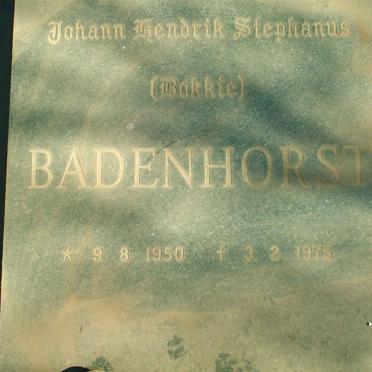 BADENHORST Johann Hendrik Stephanus 1950-1975