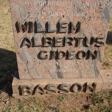 BASSON Willem Albertus Gideon 1939-1992