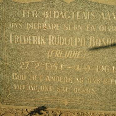 BOSHOFF Frederik Rudolph 1954-1961