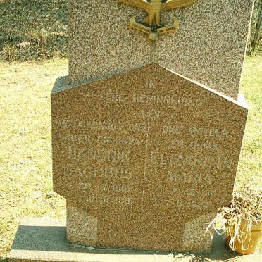 BERG Hendrik Jacobus, van den ????-1981 &amp; Elizabeth Maria ????-1982