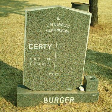 BURGER Gerty 1938-1995