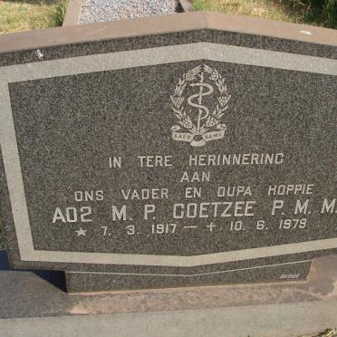 COETZEE M.P. 1917-1979