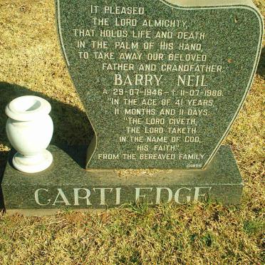 CARTLEDGE Barry Neil 1946-1988