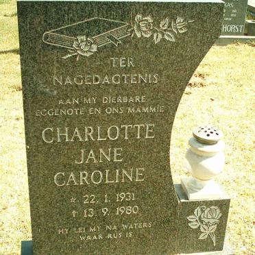 COETZEE Charlotte Jane Caroline 1931-1980