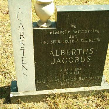 CARSTENS Albertus Jacobus 1961-1981