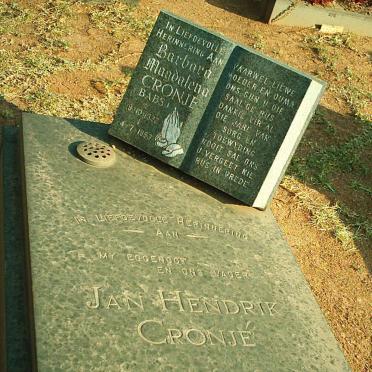 CRONJE Jan Hendrik 1930-1976 &amp; Barbara Magdalena 1932-1983