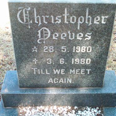 DEEVES Christopher 1980-1980