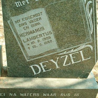 DEYZEL Hermanus Lambertus 1928-1982