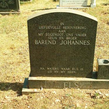 ELS Barend Johannes 1930-1980