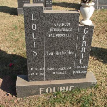 FOURIE Louis 1928-1991 :: FOURIE Gerrie 1931-2000