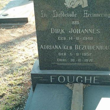 FOUCHÉ Dirk Johannes 1949- &amp; Adriana BEZUIDENHOUT 1952-1972