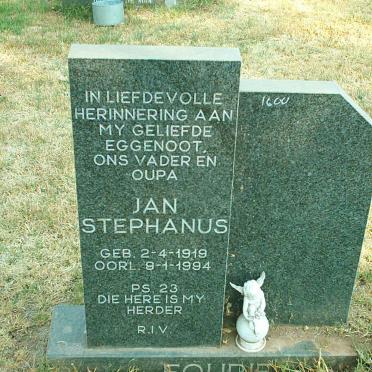 FOURIE Jan Stephanus 1919-1994