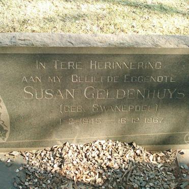 GELDENHUYS Susan nee SWANEPOEL 1945-1967