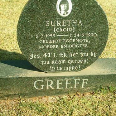 GREEFF Suretha nee CROUS 1959-1990