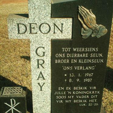 GRAY Deon 1967-1987