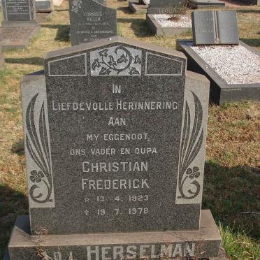 HERSELMAN Christian Frederick 1923-1978