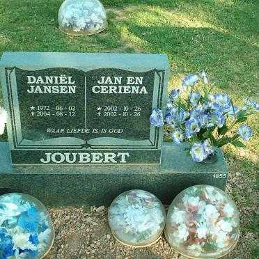 JOUBERT Daniel Jansen 1972-2004 :: JOUBERT Jan 2002-2002 :: JOUBERT Ceriena 2002-2002