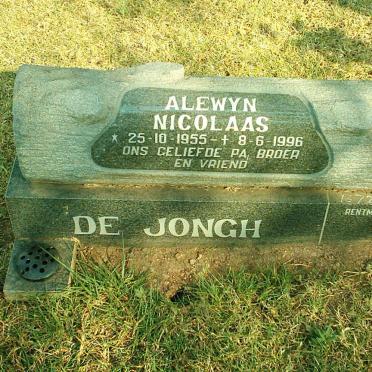 JONGH Alewyn Nicolaas, de 1955-1996