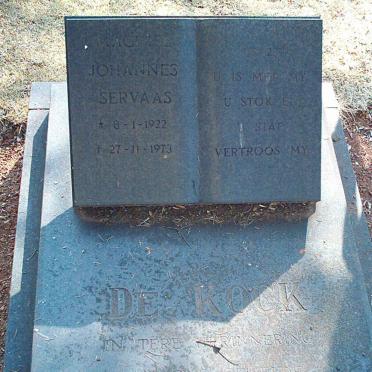 KOCK Johannes Servaas, de 1922-1973