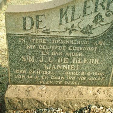 KLERK J.C., de 1921-1965