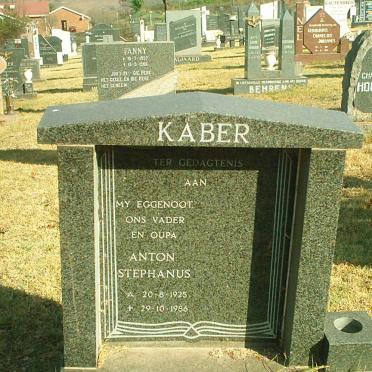 KABER Anton Stephanus 1925-1986
